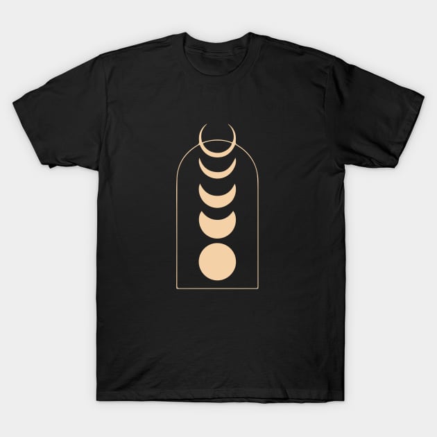 bohemian astrological design with sun, stars moon art and sunburst. Boho linear icons or symbols in trendy minimalist style. T-Shirt by zaiynabhw